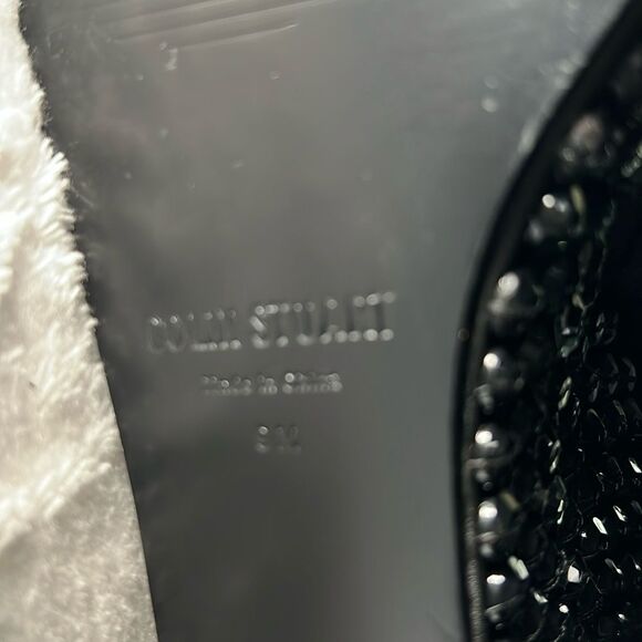 COLIN STUART Wedge Satin Beaded Heel Sole CuffPoint Toe Zipper Bootie Whimsigoth - Picture 3 of 12